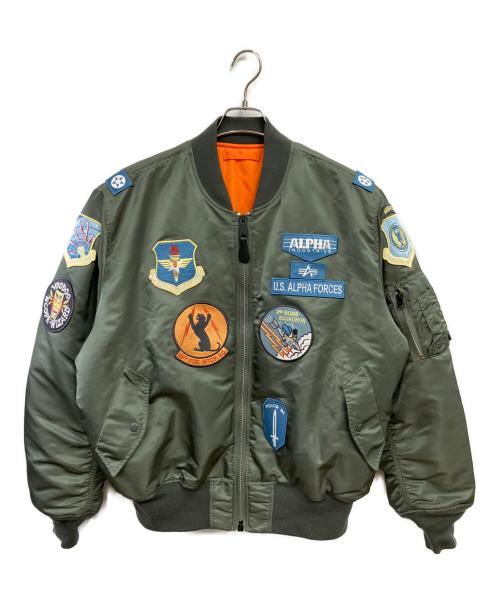 ALPHA（アルファ）ALPHA (アルファ) MA-1ジャケット グリーン サイズ:XLの古着・服飾アイテム