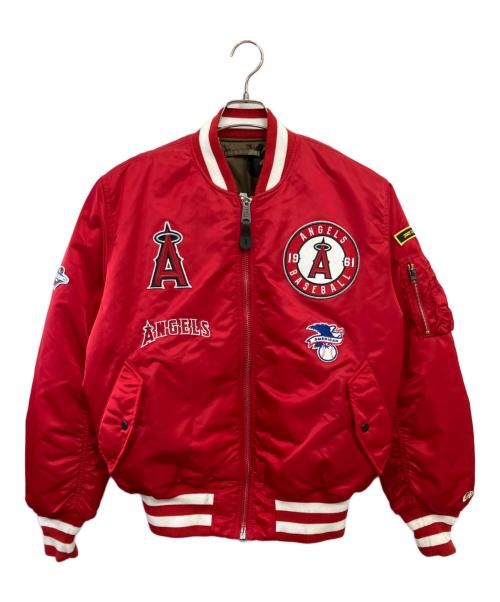 ALPHA（アルファ）ALPHA (アルファ) New Era (ニューエラ) MA-1ボンバージャケット レッド サイズ:L/Gの古着・服飾アイテム
