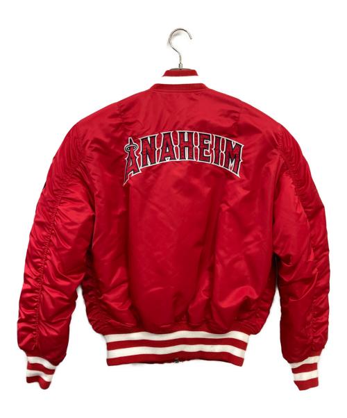 ALPHA（アルファ）ALPHA (アルファ) New Era (ニューエラ) MA-1ボンバージャケット レッド サイズ:L/Gの古着・服飾アイテム