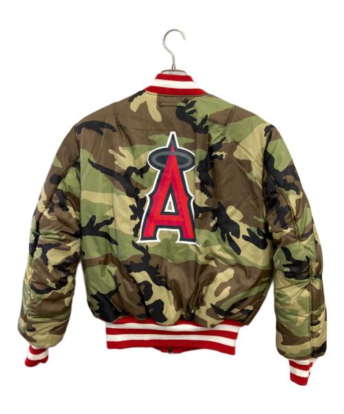 ALPHA（アルファ）ALPHA (アルファ) New Era (ニューエラ) MA-1ボンバージャケット レッド サイズ:L/Gの古着・服飾アイテム