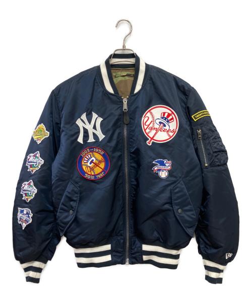 New Era（ニューエラ）New Era (ニューエラ) ALPHA (アルファ) MLB (エムエルビー) MA-1ジャケット ネイビー サイズ:Lの古着・服飾アイテム