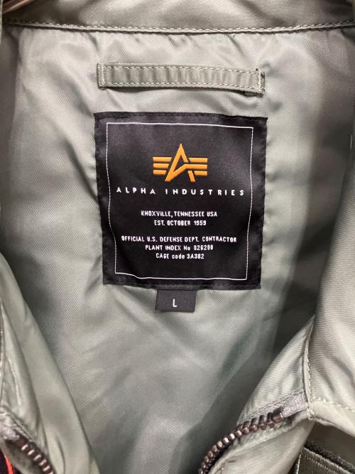 ALPHA（アルファ）ALPHA (アルファ) フライトジャケット グリーン サイズ:Lの古着・服飾アイテム