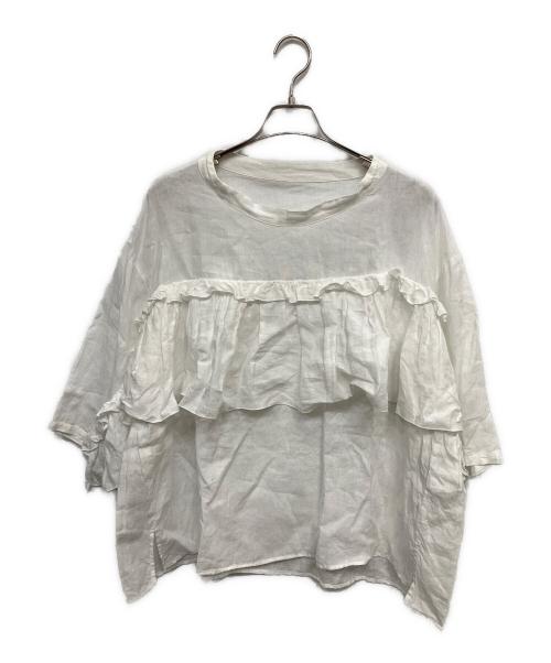 journal standard luxe（ジャーナルスタンダード ラックス）journal standard luxe (ジャーナルスタンダード ラックス) 半袖ブラウス ホワイト サイズ:SIZE Mの古着・服飾アイテム