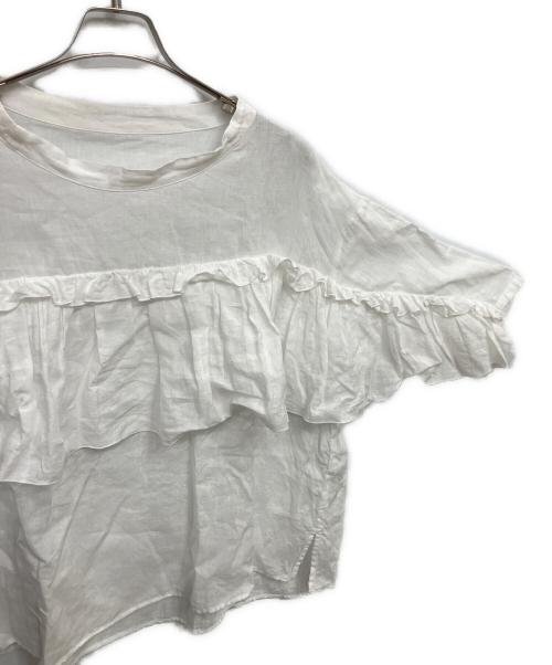 journal standard luxe（ジャーナルスタンダード ラックス）journal standard luxe (ジャーナルスタンダード ラックス) 半袖ブラウス ホワイト サイズ:SIZE Mの古着・服飾アイテム