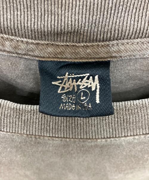 stussy（ステューシー）stussy (ステューシー) Tシャツ ブラウン サイズ:Lの古着・服飾アイテム