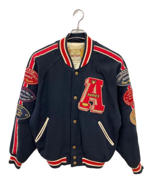 AVIREX（アヴィレックス）AVIREX (アヴィレックス) ウールスタジャン ネイビー サイズ:Sの古着・服飾アイテム