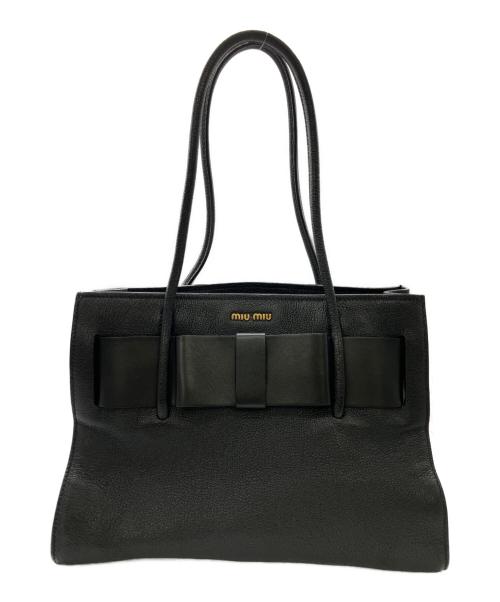 MIU MIU（ミュウミュウ）MIU MIU (ミュウミュウ) トートバッグ ブラックの古着・服飾アイテム