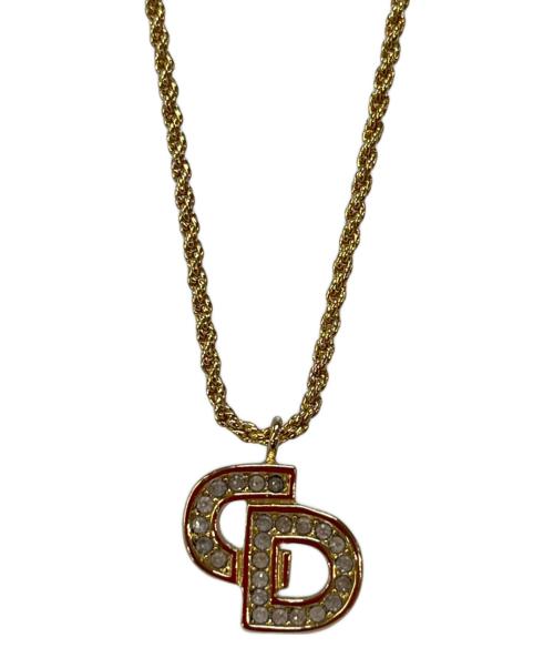 Christian Dior（クリスチャン ディオール）Christian Dior (クリスチャン ディオール) ネックレス ゴールド×ホワイトの古着・服飾アイテム