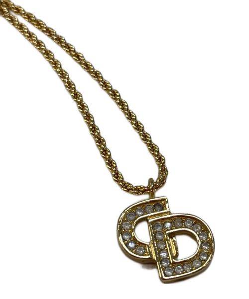 Christian Dior（クリスチャン ディオール）Christian Dior (クリスチャン ディオール) ネックレス ゴールド×ホワイトの古着・服飾アイテム
