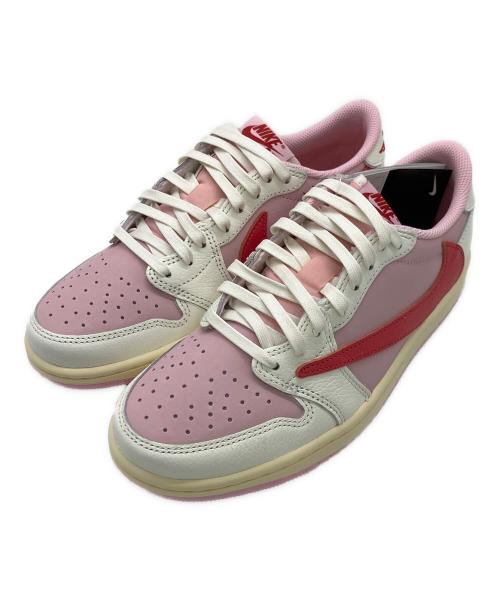 NIKE（ナイキ）NIKE (ナイキ) Travis Scott (トラヴィススコット) ローカットスニーカー ホワイト×ピンク サイズ:25cm 未使用品の古着・服飾アイテム