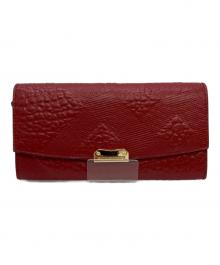 BURBERRY（バーバリー）の古着「型押しレザー長財布」｜レッド