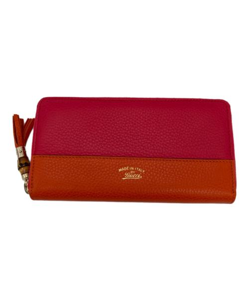 GUCCI（グッチ）GUCCI (グッチ) 長財布 オレンジ×ピンクの古着・服飾アイテム