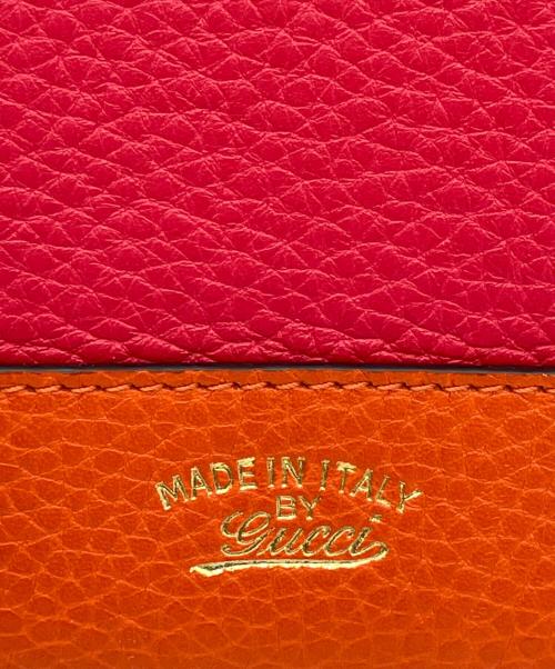 GUCCI（グッチ）GUCCI (グッチ) 長財布 オレンジ×ピンクの古着・服飾アイテム