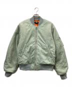 stussyステューシー）の古着「MA-1ジャケット」｜グリーン