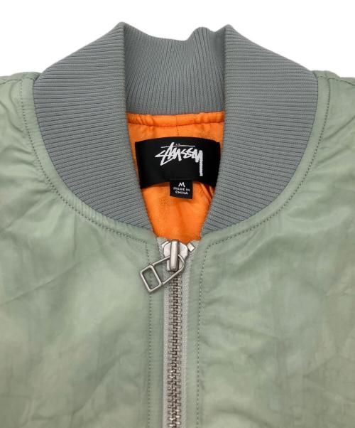 stussy（ステューシー）stussy (ステューシー) MA-1ジャケット グリーン サイズ:Mの古着・服飾アイテム