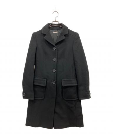 中古・古着通販】MIU MIU (ミュウミュウ) ウールコート ブラック