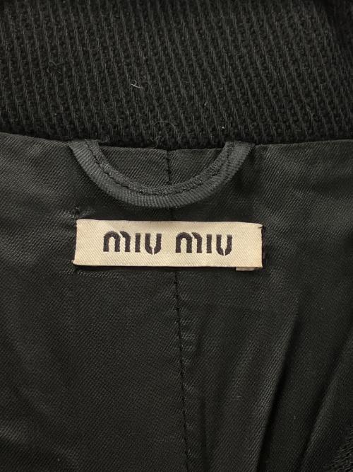 MIU MIU（ミュウミュウ）MIU MIU (ミュウミュウ) ウールコート ブラック サイズ:38の古着・服飾アイテム