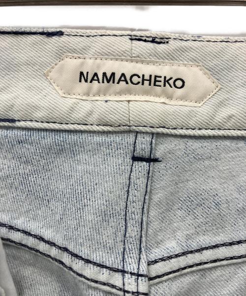 NAMACHEKO（ナマチェコ）NAMACHEKO (ナマチェコ) デニムパンツ インディゴ×ホワイト サイズ:Sの古着・服飾アイテム