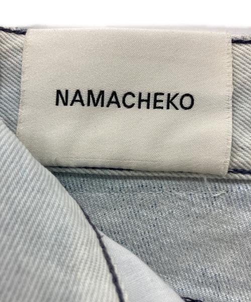 NAMACHEKO（ナマチェコ）NAMACHEKO (ナマチェコ) デニムパンツ インディゴ×ホワイト サイズ:Sの古着・服飾アイテム