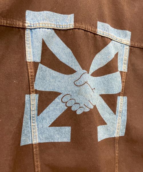 OFFWHITE（オフホワイト）OFFWHITE (オフホワイト) デニムジャケット ブラウン サイズ:XLの古着・服飾アイテム