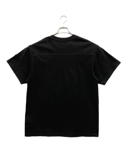 MONCLER（モンクレール）MONCLER (モンクレール) 23SS グリッター ラメ ロゴ フットボール Tシャツ ブラック サイズ:Lの古着・服飾アイテム