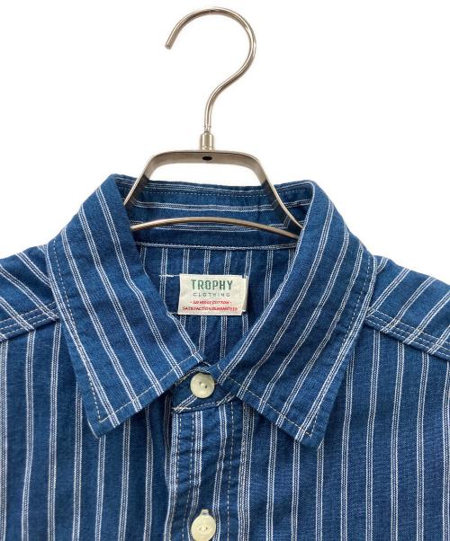 Trophy Clothing（トロフィークロージング）Trophy Clothing (トロフィークロージング) 長袖シャツ ブルー サイズ:size14の古着・服飾アイテム
