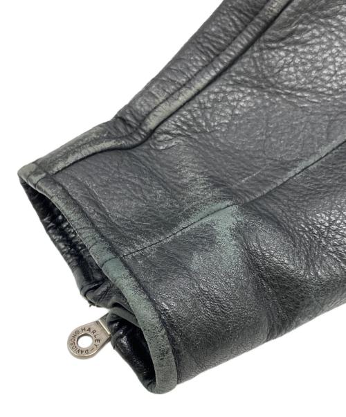 HARLEY-DAVIDSON（ハーレーダビッドソン）HARLEY-DAVIDSON (ハーレーダビッドソン) シングルライダースジャケット ブラック×イエロー サイズ:Mの古着・服飾アイテム