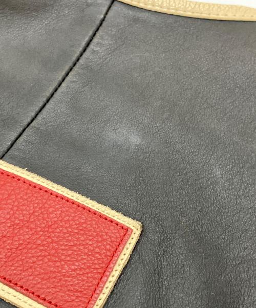 INDIAN MOTORCYCLE（インディアンモーターサイクル）INDIAN MOTORCYCLE (インディアンモーターサイクル) シングルライダースジャケット ブラック×ベージュ サイズ:Lの古着・服飾アイテム