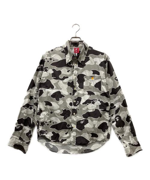A BATHING APE（アベイシングエイプ）A BATHING APE (アベイシングエイプ) 長袖シャツ グレー サイズ:Mの古着・服飾アイテム