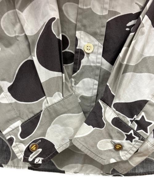 A BATHING APE（アベイシングエイプ）A BATHING APE (アベイシングエイプ) 長袖シャツ グレー サイズ:Mの古着・服飾アイテム