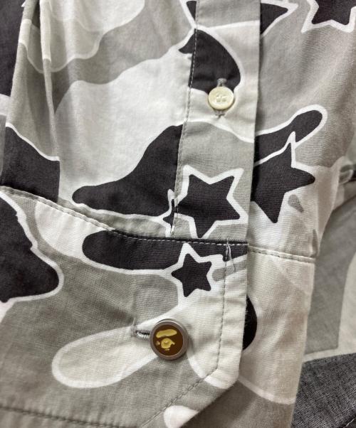 A BATHING APE（アベイシングエイプ）A BATHING APE (アベイシングエイプ) 長袖シャツ グレー サイズ:Mの古着・服飾アイテム