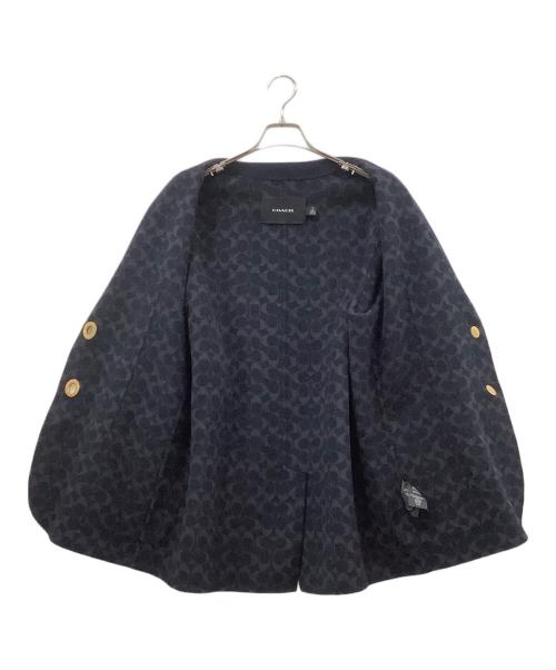 COACH（コーチ）COACH (コーチ) ダブルフェイスウールブレザー ネイビー サイズ:Sの古着・服飾アイテム