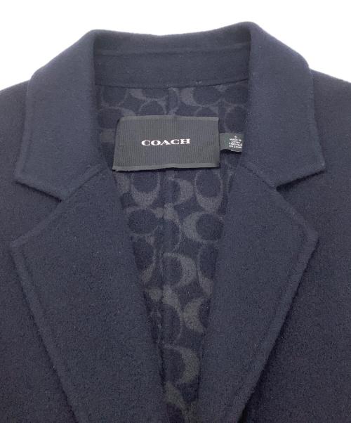 COACH（コーチ）COACH (コーチ) ダブルフェイスウールブレザー ネイビー サイズ:Sの古着・服飾アイテム