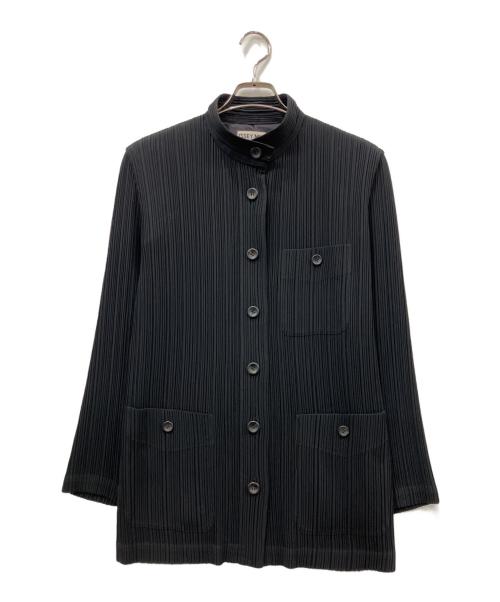 ISSEY MIYAKE（イッセイミヤケ）ISSEY MIYAKE (イッセイミヤケ) プリーツジャケット ブラック サイズ:Lの古着・服飾アイテム