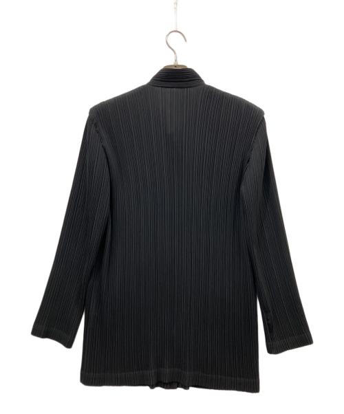ISSEY MIYAKE（イッセイミヤケ）ISSEY MIYAKE (イッセイミヤケ) プリーツジャケット ブラック サイズ:Lの古着・服飾アイテム