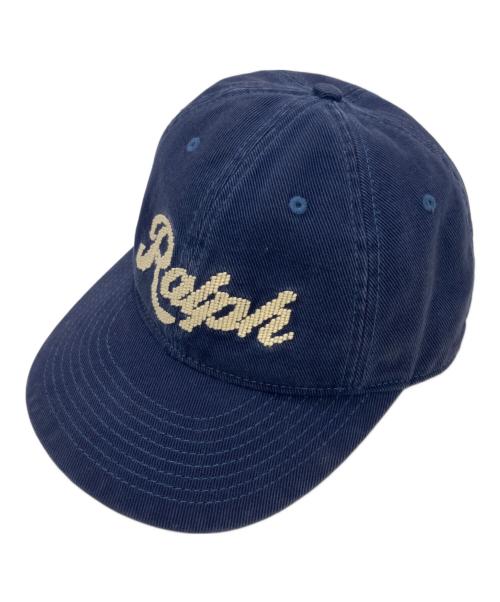POLO RALPH LAUREN（ポロ・ラルフローレン）POLO RALPH LAUREN (ポロ・ラルフローレン) ロゴツイルボールキャップ ネイビーの古着・服飾アイテム