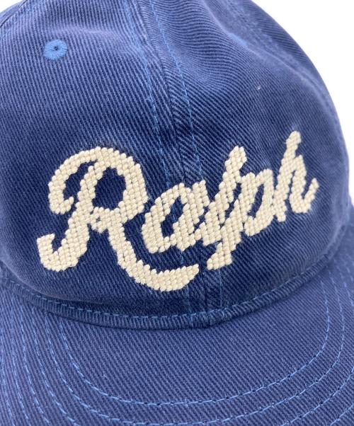 POLO RALPH LAUREN（ポロ・ラルフローレン）POLO RALPH LAUREN (ポロ・ラルフローレン) ロゴツイルボールキャップ ネイビーの古着・服飾アイテム