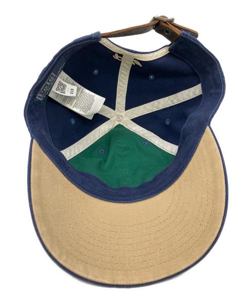 POLO RALPH LAUREN（ポロ・ラルフローレン）POLO RALPH LAUREN (ポロ・ラルフローレン) ロゴツイルボールキャップ ネイビーの古着・服飾アイテム