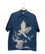 Sun Surfサンサーフ）の古着「半袖シャツ」｜ネイビー