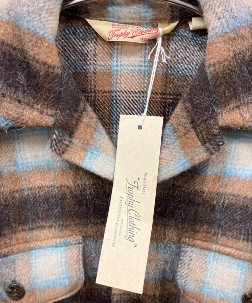 Trophy Clothing（トロフィークロージング）Trophy Clothing (トロフィークロージング) ウールシャツ ブラウン サイズ:size14 未使用品の古着・服飾アイテム