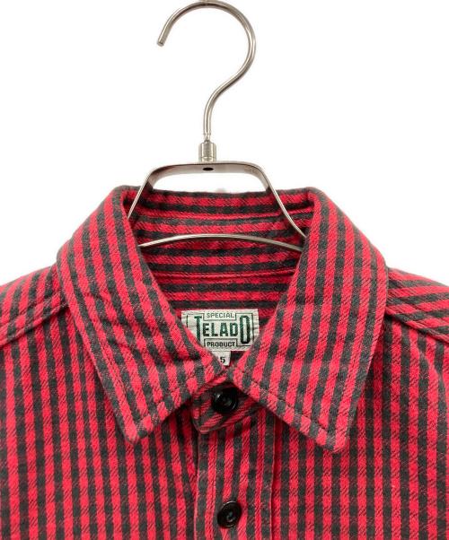 JELADO（ジェラード）JELADO (ジェラード) 長袖シャツ ブラック×レッド サイズ:15 未使用品の古着・服飾アイテム