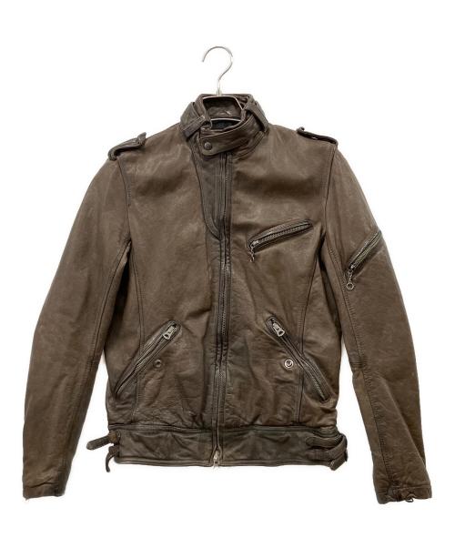 nano・universe（ナノ・ユニバース）nano・universe (ナノ・ユニバース) KMGR レザージャケット ブラック サイズ:size44の古着・服飾アイテム