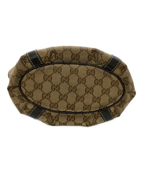GUCCI（グッチ）GUCCI (グッチ) トートバッグ ベージュ×ダークブラウンの古着・服飾アイテム