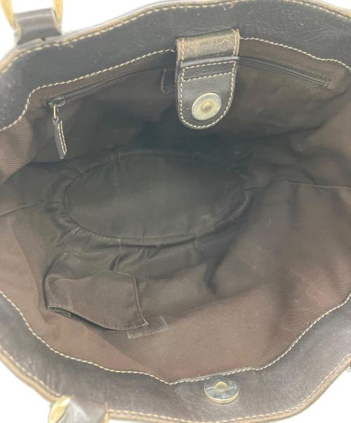 GUCCI（グッチ）GUCCI (グッチ) トートバッグ ベージュ×ダークブラウンの古着・服飾アイテム