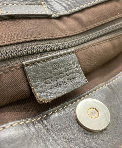 GUCCI（グッチ）GUCCI (グッチ) トートバッグ ベージュ×ダークブラウンの古着・服飾アイテム