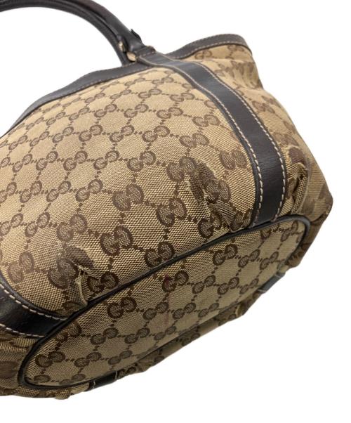 GUCCI（グッチ）GUCCI (グッチ) トートバッグ ベージュ×ダークブラウンの古着・服飾アイテム
