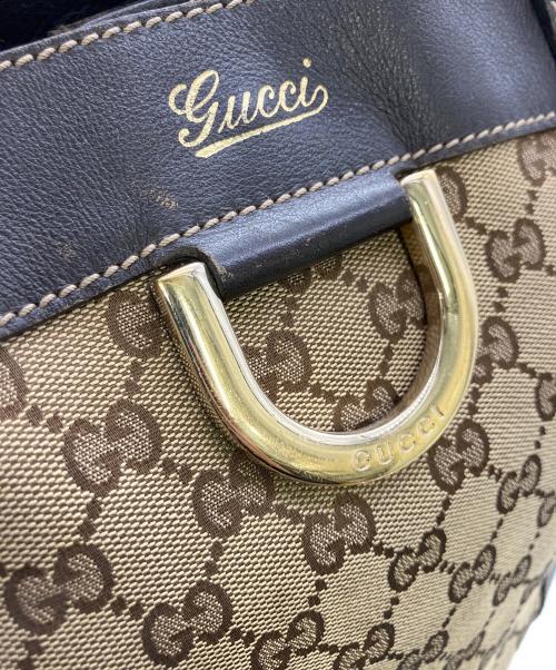 GUCCI（グッチ）GUCCI (グッチ) トートバッグ ベージュ×ダークブラウンの古着・服飾アイテム