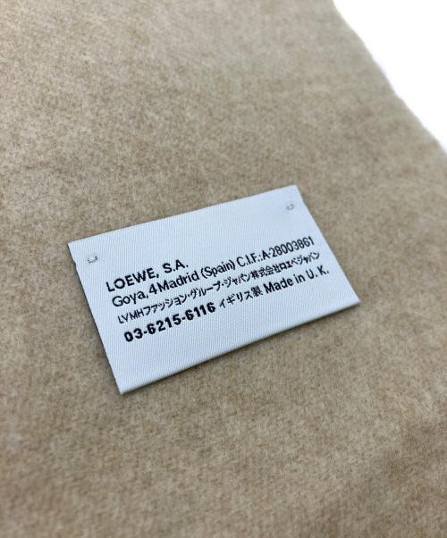 LOEWE（ロエベ）LOEWE (ロエベ) カシミヤストール アイボリー×ベージュの古着・服飾アイテム