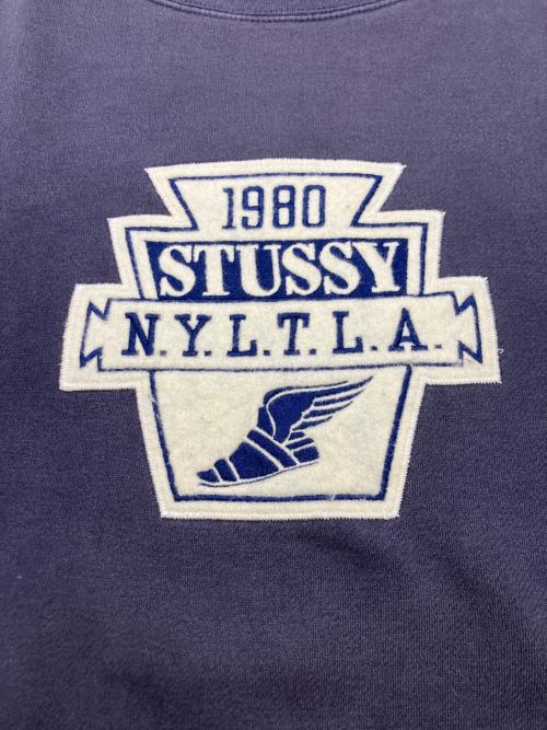 stussy（ステューシー）stussy (ステューシー) ヴィンテージクルーネックスウェット ネイビー サイズ:Mの古着・服飾アイテム