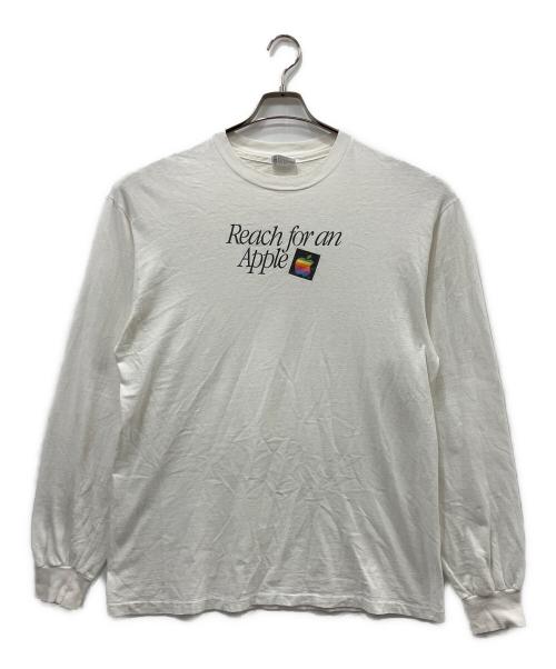 Hanes（ヘインズ）Hanes (ヘインズ) 長袖カットソー ホワイト サイズ:XLの古着・服飾アイテム